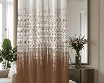 Multicolor Striped Curtain: Polyester Blackout Window Treatment