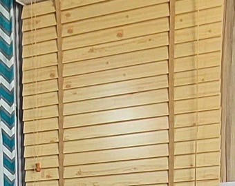 Natural Wood Venetian Blinds | 50mm Custom Fit Light Control Window Shades | 29 Colors