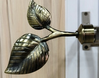 Remates de latón para barra de cortina hechos a mano - Estilo antiguo