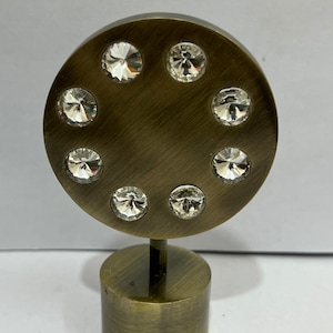 Brass Diamond Curtain Rod Ends Finials- Antique Finials for Curtains Rod End, Brass Finial for Curtain Rod, Decorative Finials For Anyroom