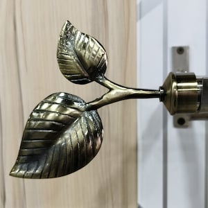 Brass Curtain Rod Ends Finials Pole Antique Finials Metal Finials Decorative Finials For Bedroom Mokume rod Handmade Finials