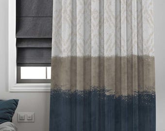 Patterned Pleat Curtains: Blackout Polyester Window Treatment