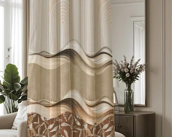 Multi Color Pinstripe Curtain: Ruffled French Style Room Darkening Drapes