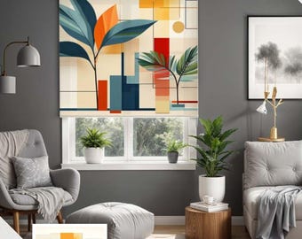 Estor enrollable floral 3D: Cortina opaca mate de PVC - Tamaño personalizado