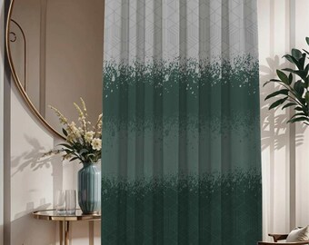 Multicolor Geometric Blackout Curtain Panels | Modern Boho Window Treatment | 60-80% Light Blocking | Custom Sizing Available