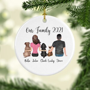 Family Ornament,Family Gift, Family Christmas Ornament, Custom Family Ornament, Personalized Christmas Ornament,  Fur Family Gift