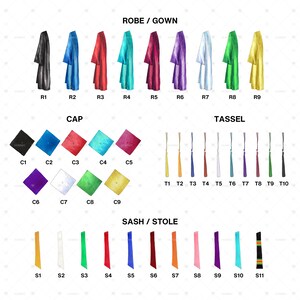 Graduation Robe Items Sashes Personalized Friends Graduation Portrait, 4 Friends Graduation Print ...
