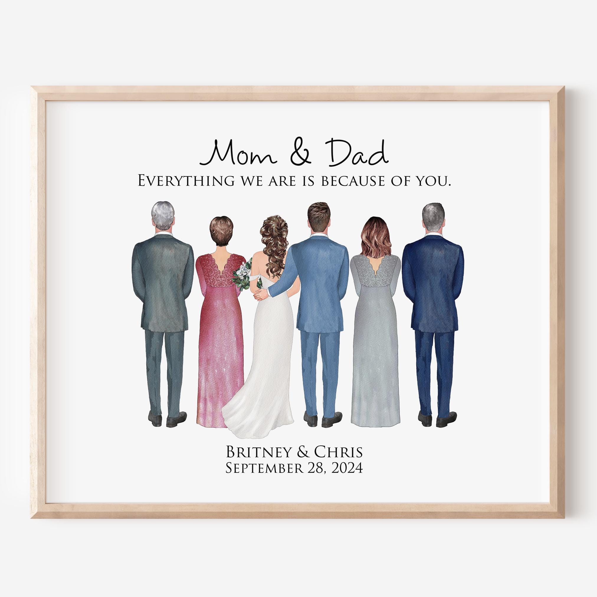Family Wedding Gift for Parents From Bride and Groom, Parents of the Family Wedding Gift for Parents From Bride and Groom, Parents of the