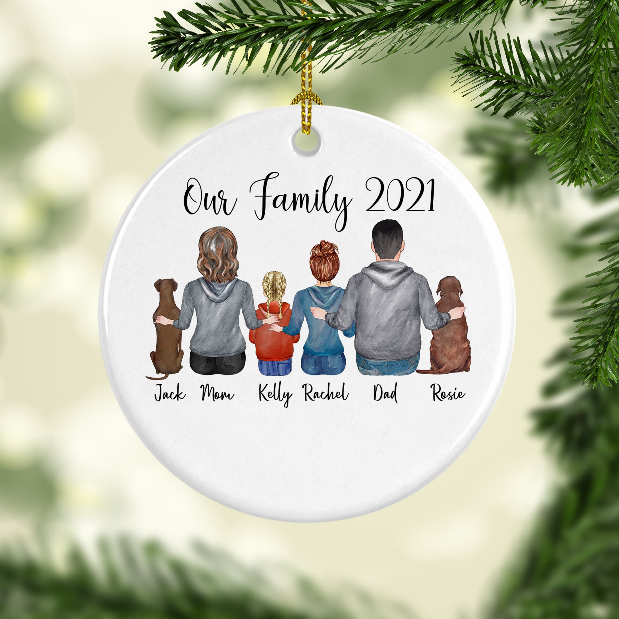 Familie Ornament, Familien Geschenk, Familie Weihnachten Ornament, Benutzerdefinierte Ornament, personalisierte Weihnachten Ornament, Benutzerdefinierte Ornament, Pelz Familiengeschenk