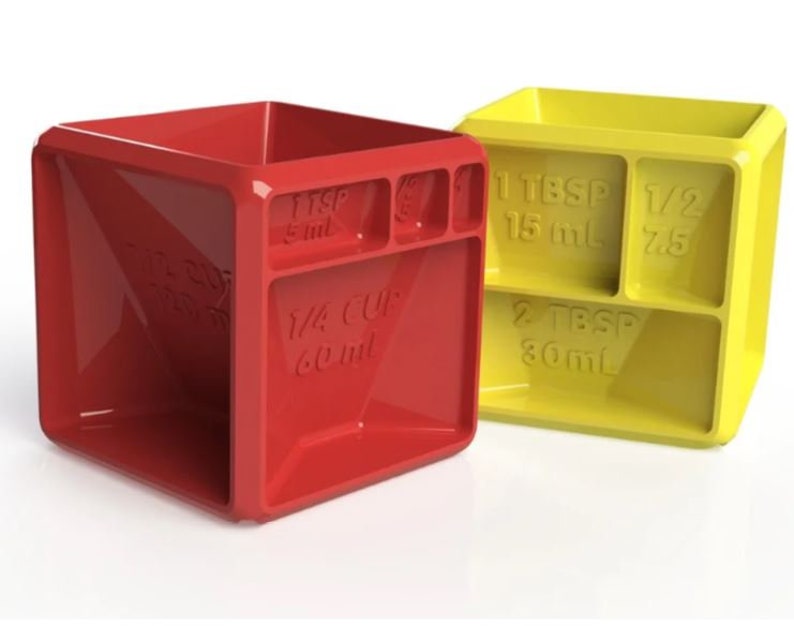 3d printed baker's cube Baker's cube measuring cups Etsy
