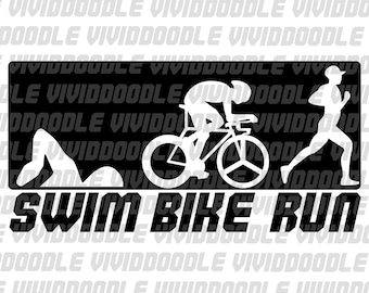 Triathlon Swim Bike Run Sublimation Design PNG Digital Download PNG File