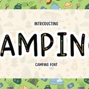 Camping Font procreate, letter fonts procreate designer fonts, wedding cricut fonts, scripted fonts