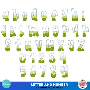Scribble Doodle Letter Canva Frame Template | Sublimation | Letters and Number | Split Font Canva Frame | Canva Frame Monogram image 3