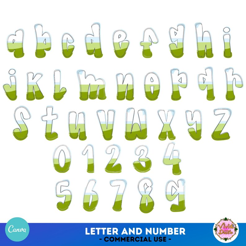 Scribble Doodle Letter Canva Frame Template | Sublimation | Letters and Number | Split Font Canva Frame | Canva Frame Monogram image 3