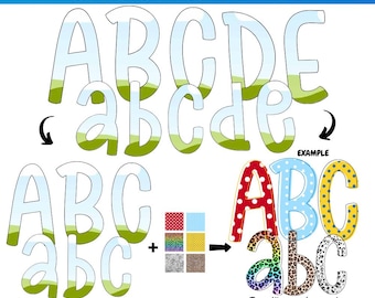 Doodle Alpha Canva Frame Template | Sublimation Design | Custom Fill Pattern | Font Canva Frame |  Fill in Alphabet | Canva Frame Monogram