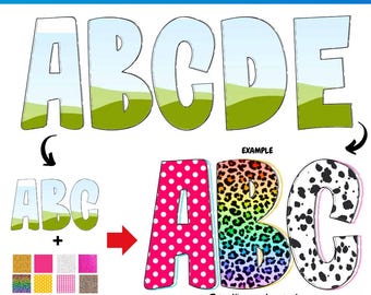 Modèle de cadres lettres et chiffres Canva | lettres de griffonnage | ensembles alpha | Cadre en toile de police de caractères |  cadre alphabet en toile | Cadre en toile monogramme