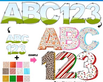 Ramki Canva Letters | Czcionki Doodle | Czcionka do doodle świątecznego | Czcionka do doodle jesiennego | Wypełnij alfabet | Ramki alfabetu Canva