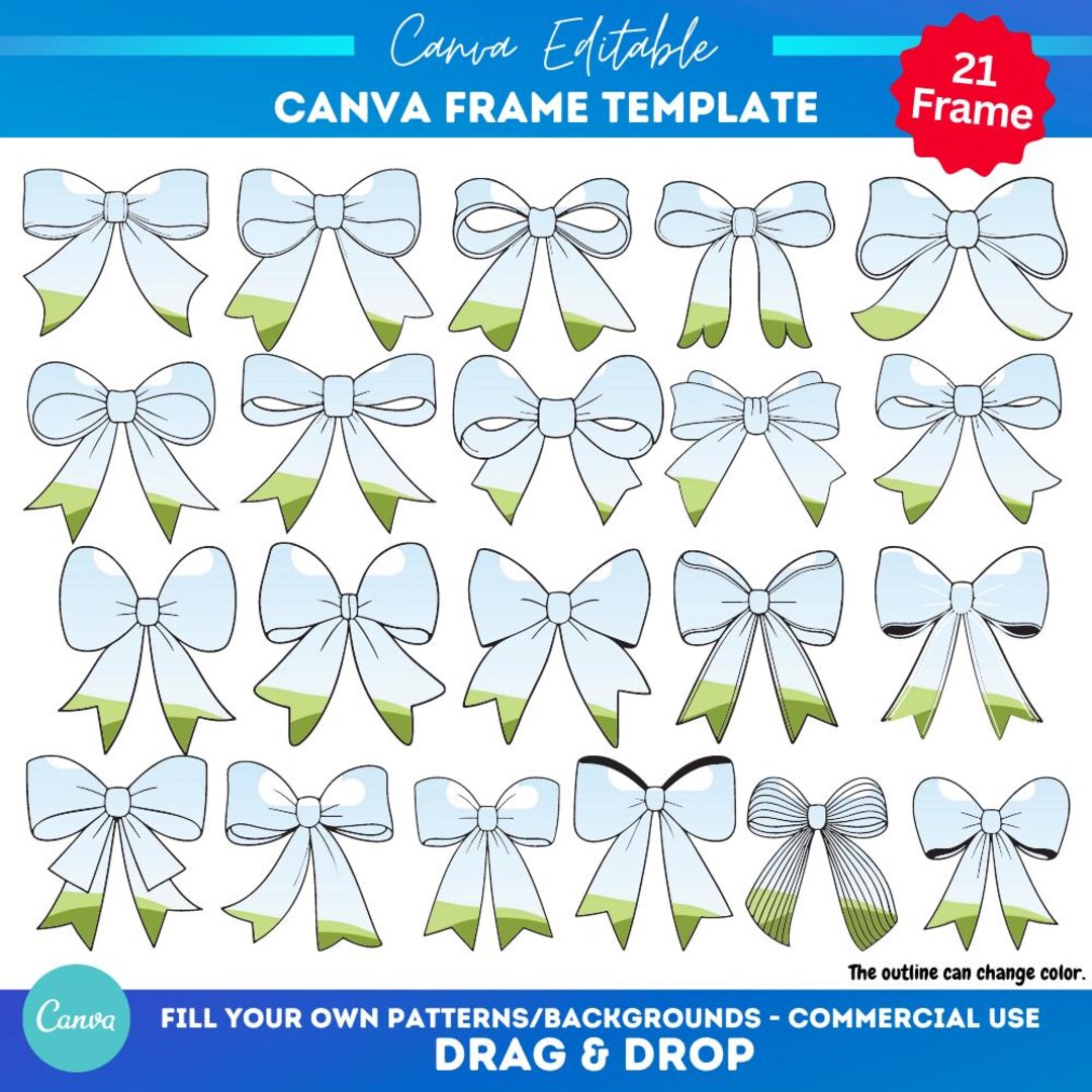Coquette Canva Templates Bundle | Drag and Drop Canva Frames ...