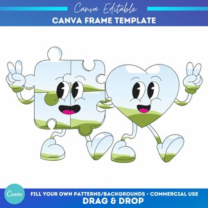 Autisme acceptatie canvas lijst | frame slepen en neerzetten | maak je eigen png | Autismebewustzijn | Autisme mama, png | Trendy autisme png