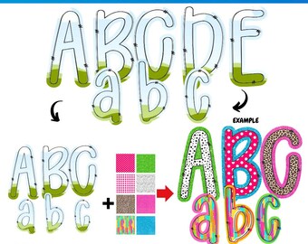 Doodle  Font Alphabet Canva template  | Sublimation | Custom Fill Pattern | Fill in Font Alphabet | Canva Frame Monogram | Canva alpha fonts