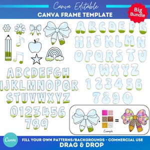 Moldura Canva para lápis Coquette 100 dias de escola | Professor 100 dias | Laço para lápis Coquette | arraste e solte | Modelo Canva | Volta às aulas