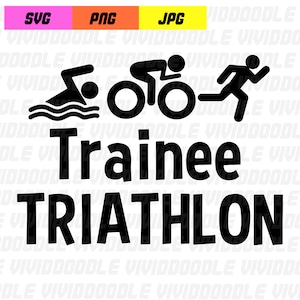 Trainee Triathlon Swim Bike Run Beer Triathlon Design PNG, JPG, SVG Digital Download File, Sublimation