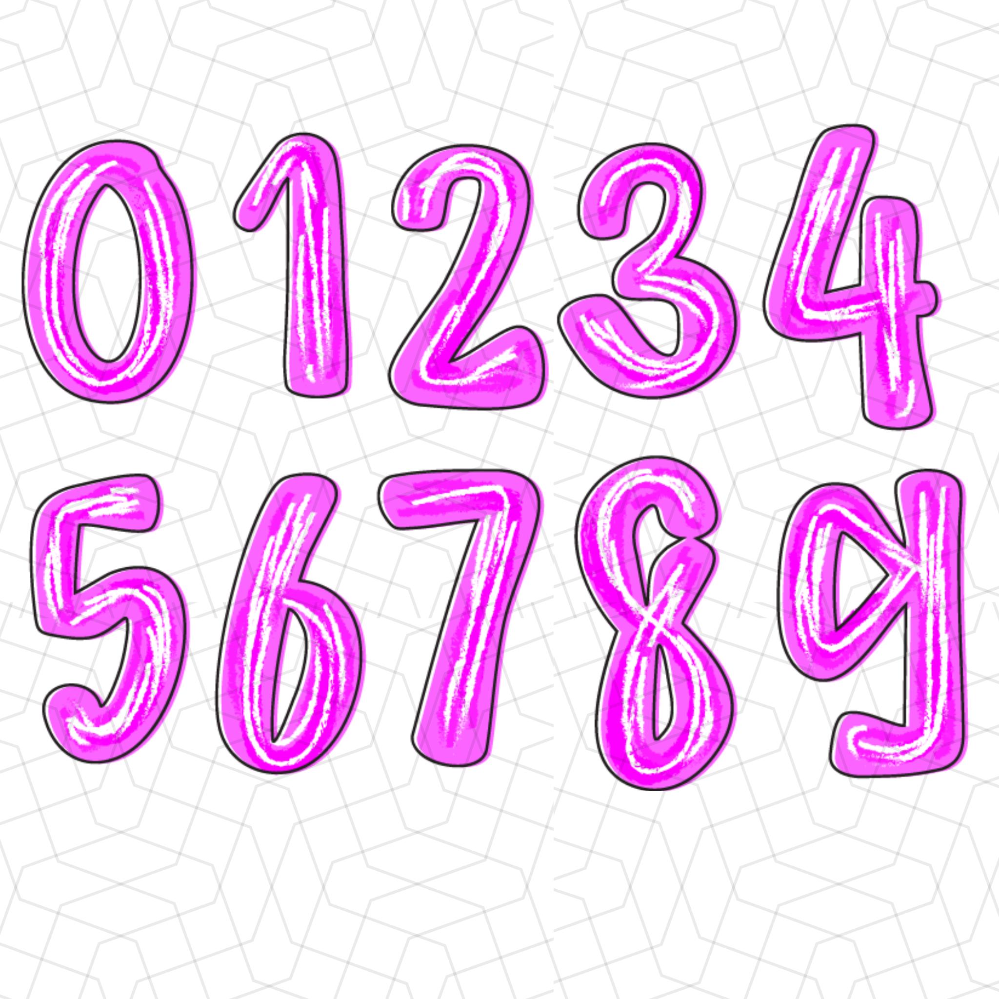 Preppy Brush Stroke Easter Alphabet PNG | Doodle Alpha Font | School ...