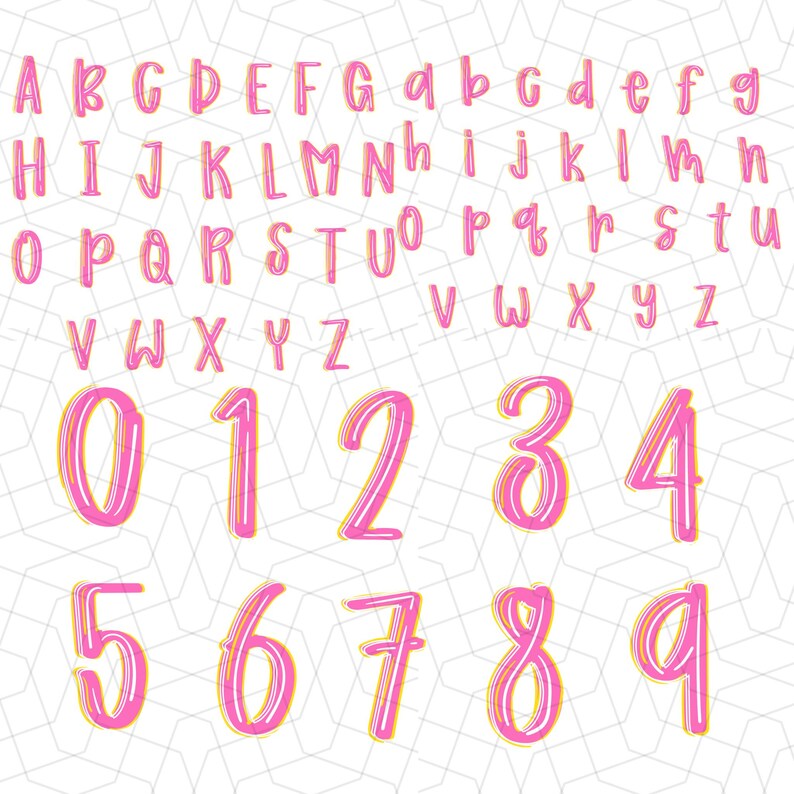 Preppy School Alphabet PNG | Doodle Alpha Font | School Teacher ...