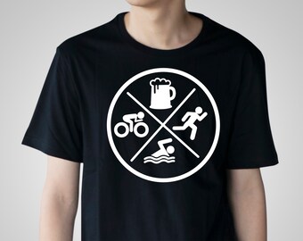 Swim Bike Run Beer Triathlon Triathlete Design PNG, JPG, SVG