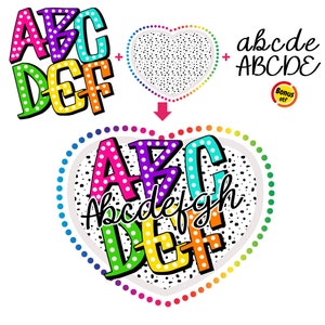 Neon alfabet png, alpha sets bundel, polka dot alfabet png, doodle dot lettertype, Graffiti Design, Font Duo, Dalmatische Achtergrond Png