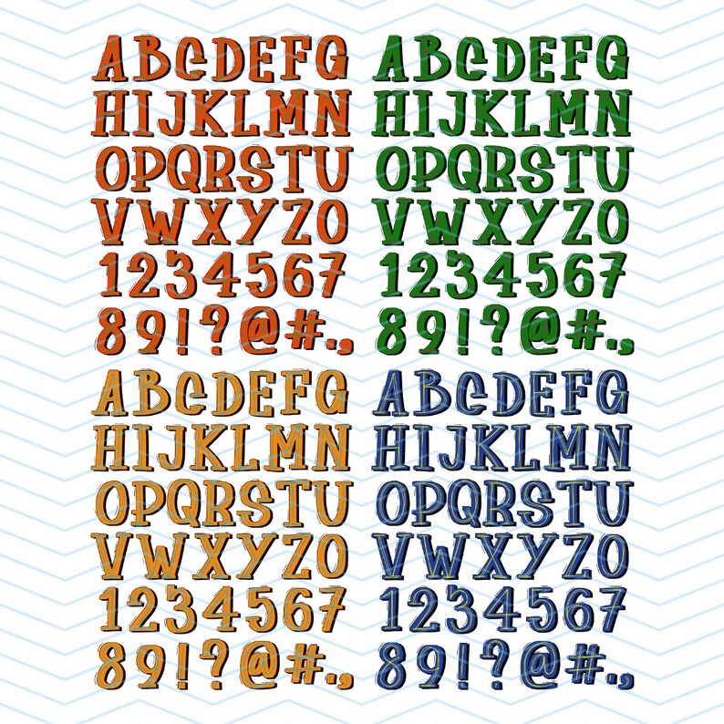 Bright Scribble Doodle Alphabet Set: Neon, Colorful, Contrast Fonts ...