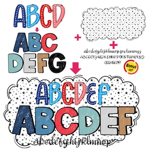 America alphabet with Star Background, Independence day Alphabet png, Usa, 4th of July PNG, Dalmatian Dots, USA Flag Png, grunge font png