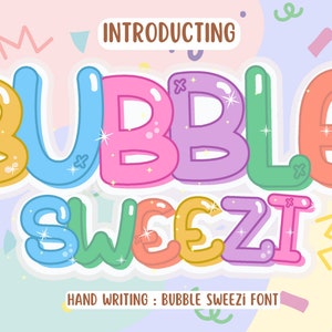 Bubble Sweezi Font procreate, letter fonts procreate designer fonts, wedding cricut fonts, scripted fonts