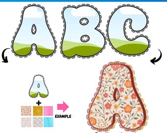 Groovy lace Canva alpha template | Lace Border Alphabet | Canva Frame |  Lace Canva Doodle Letters | Canva Frame Monogram | Canva Letters