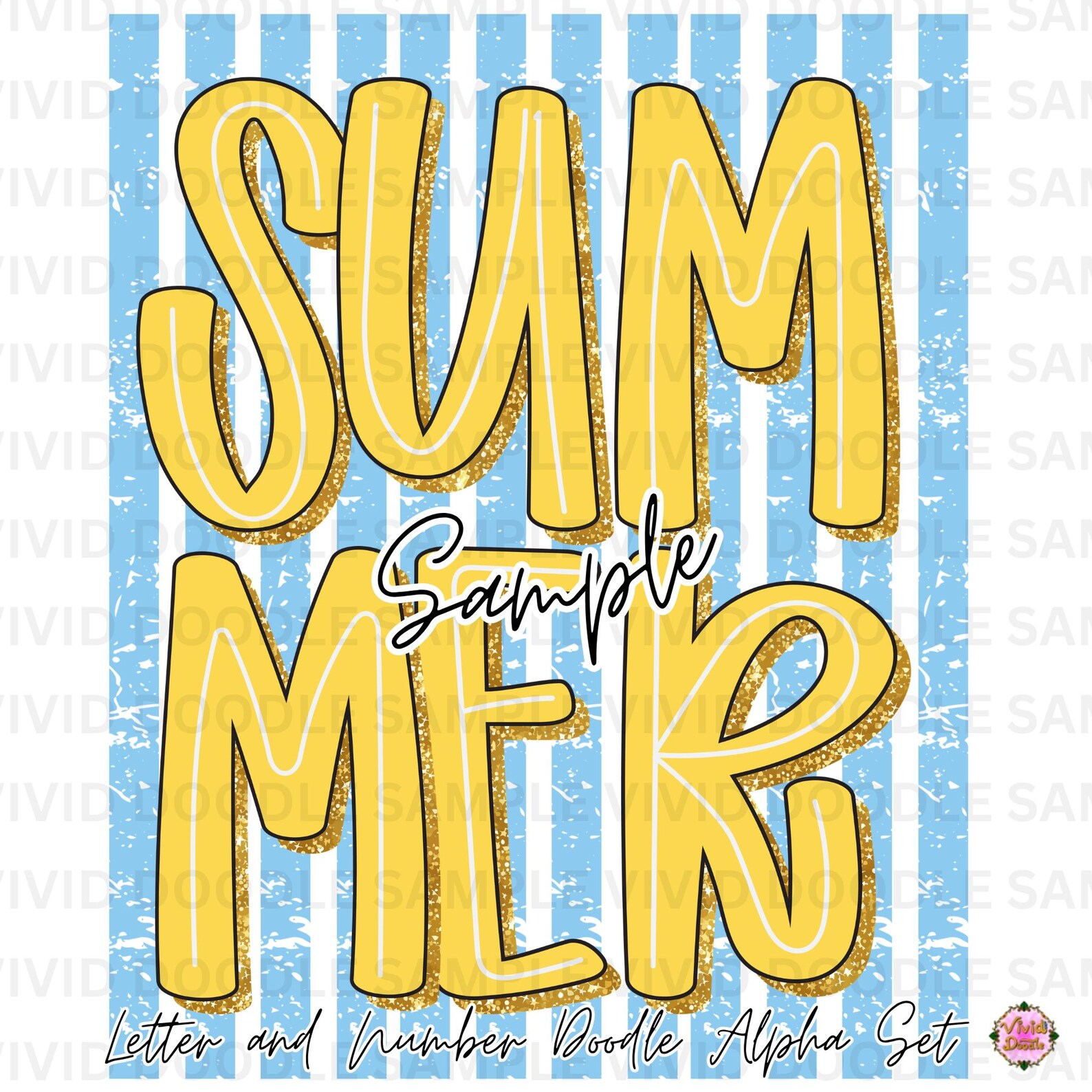 Preppy Retro Beach Summer Alphabet PNG | Summer Vibes Letter | Summer ...