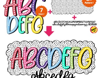 Heldere doodle Dalmatische stip met achtergrond png, aangepaste Dalmatische stip, 21 Dalmatische achtergrond png, digitale download, lettertypeduo, trendy png