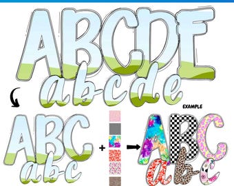 Canva Frame Template Alphabet | Sublimation Design | Custom Fill Pattern | Women and Kids Shirt PNG | Font Canva Frame |  Fill in Alphabet