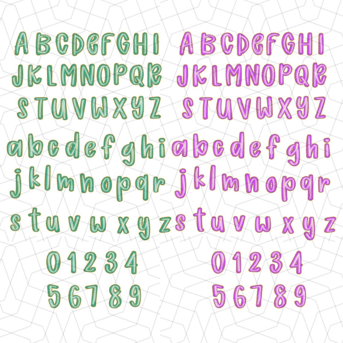 Preppy Mardi Gras Alphabet Png | Doodle Alpha Font Letter and Number ...