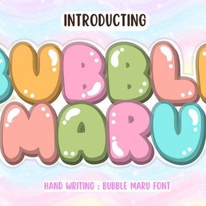 Bubble Maru Font procreate, letter fonts procreate designer fonts, wedding cricut fonts, scripted fonts