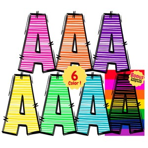 Distressed Summer Doodle Alphabet: Bright, Colorful Beach ...