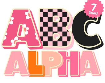Pastel Halloween PNG Alphabet | Pink Halloween Clipart | Girly Halloween PNG | Pink Horror Alphabet