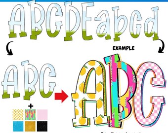 Canva Letter Frames Alphabet | School alphabet | Custom Fill Pattern | Fill in Font Alphabet | Canva Frame Monogram | Canva alpha fonts
