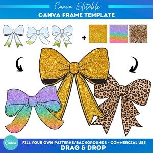Coquette Canva Templates Bundle | Drag and Drop Canva Frames ...
