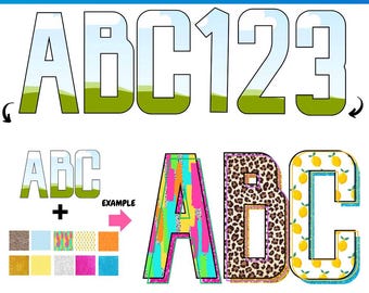 Varsity alphabet Canva frame letters | drag and drop | make your own png | Canva frames bundle | Sport Font | Jersey letters