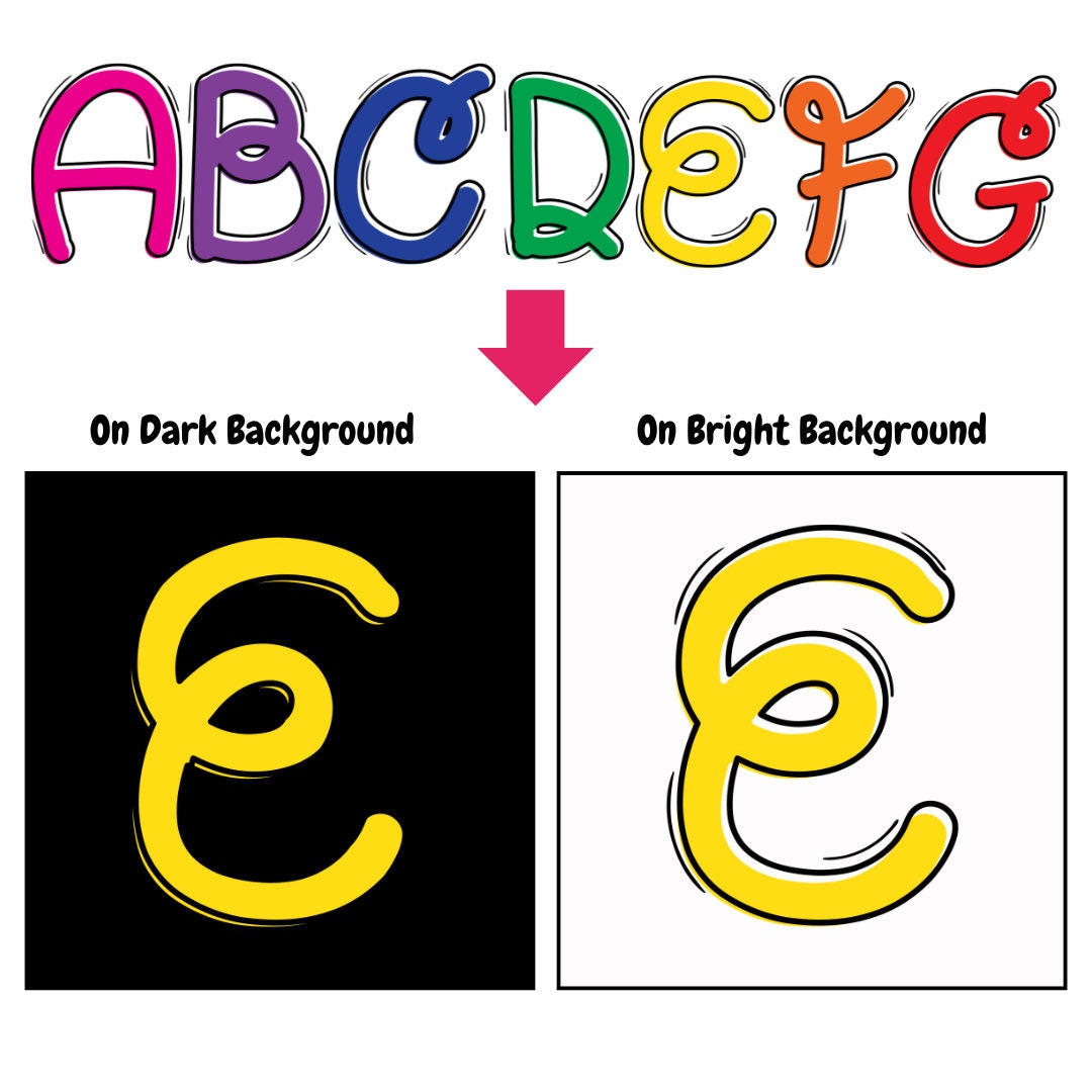 Neon Alphabet Classroom Bundle, Teacher Bundle, Classroom Alphabet ...