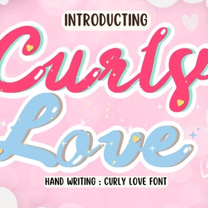 Curly Love Font procreate, letter fonts procreate designer fonts, wedding cricut fonts, scripted fonts