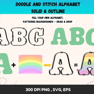 Blank Doodle Font Svg, Doodle Font Png, Doodle Alphabet Svg, Doodle Letters Png, Doodle Alphabet