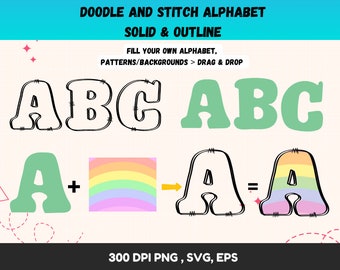 Blank Doodle Font Svg, Doodle Font Png, Doodle Alphabet Svg, Doodle Letters Png, Doodle Alphabet