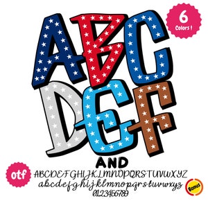 usa alphabet Png, Independence day Alphabet png bundle, America PNG, 4th of July PNG, Dalmatian Dots, USA Flag Png, Graffiti Font