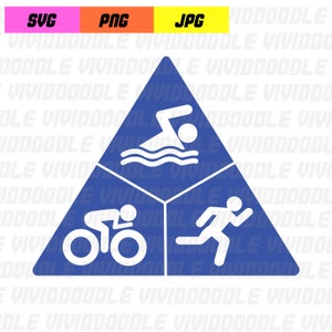 Triathlon Triangle Swim Bike Run Puke SVG Design Jpg,PNG Digital Download PNG Datei Silhouette